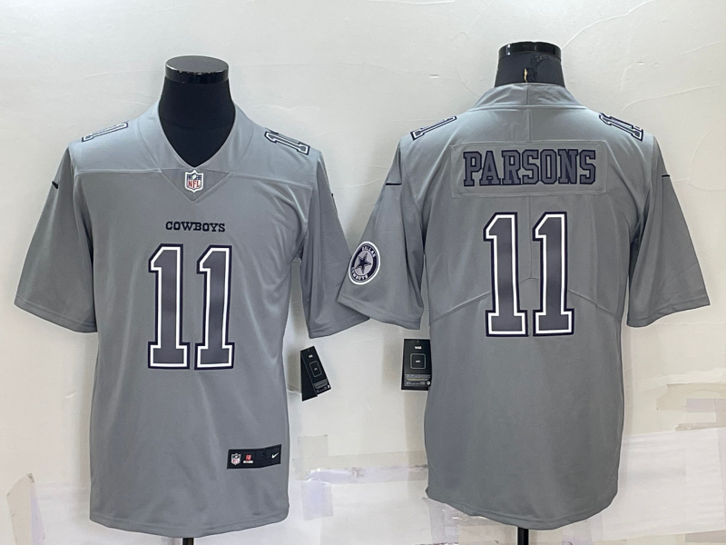 Men's Dallas Cowboys Micah Parsons #11 Gray Atmosphere Jersey